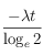 \frac{-\lambda t}{\log_e 2}