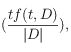 (\frac{tf(t,D)}{\vert D \vert } ),