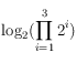\log_2(\prod_{i=1}^{3} 2^i)